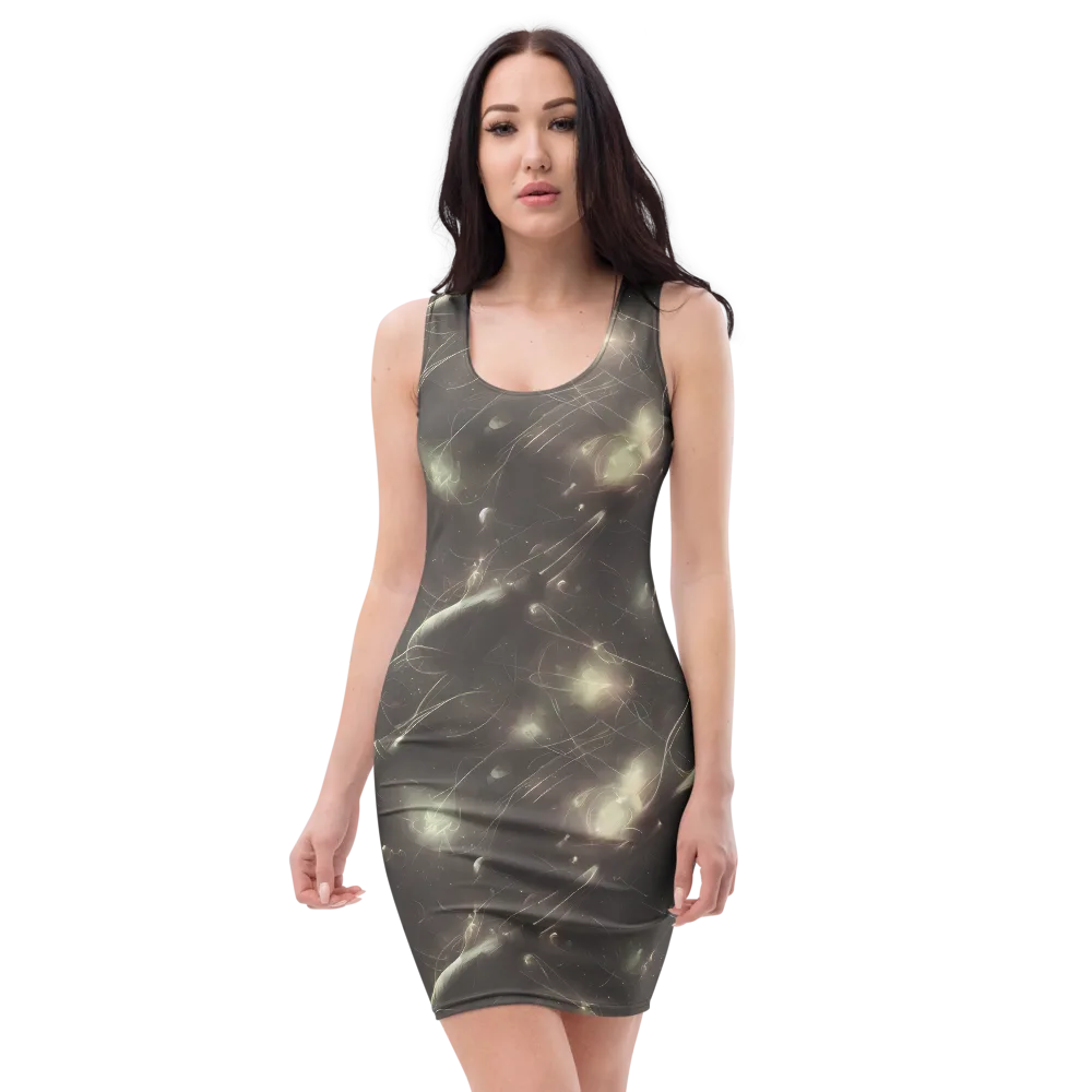 Nebula Veins on Bodycon Dress — Front