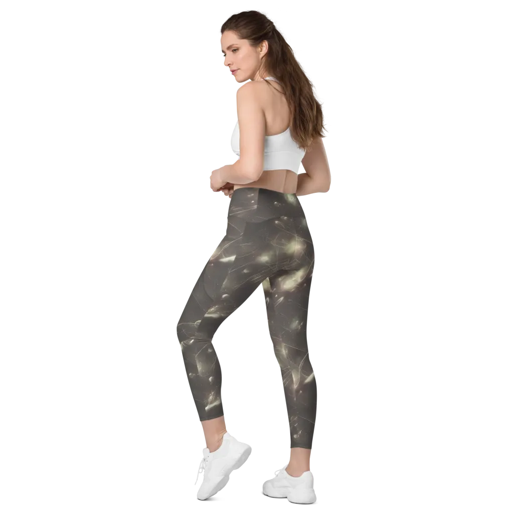 Nebula Veins on Leggings with Pockets — Left Back