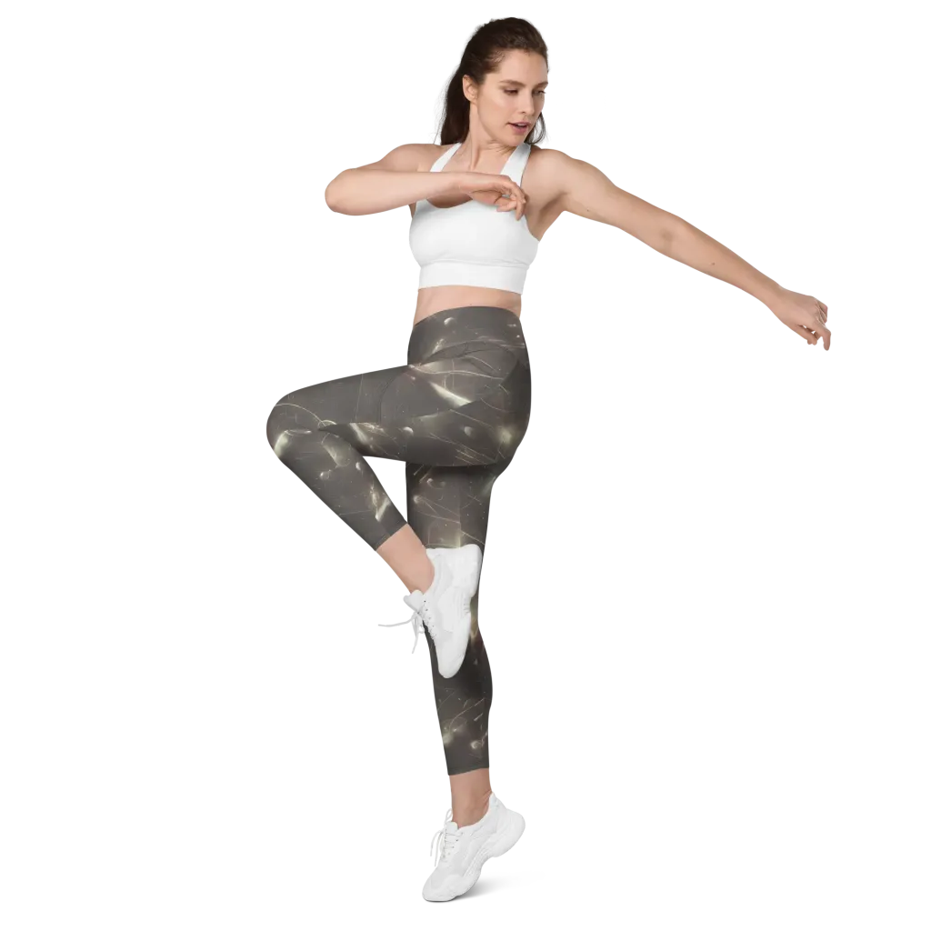 Nebula Veins on Leggings with Pockets — Left Front