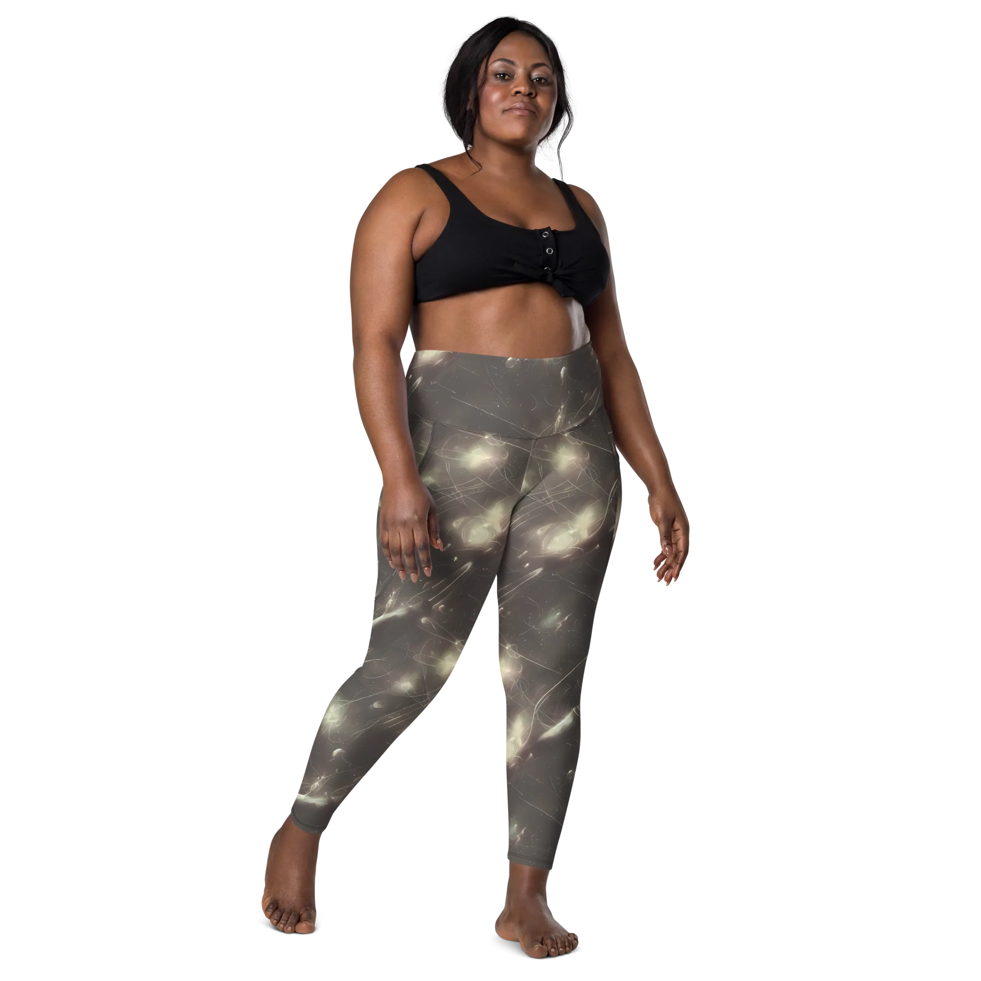Nebula Veins on Leggings with Pockets — Front
