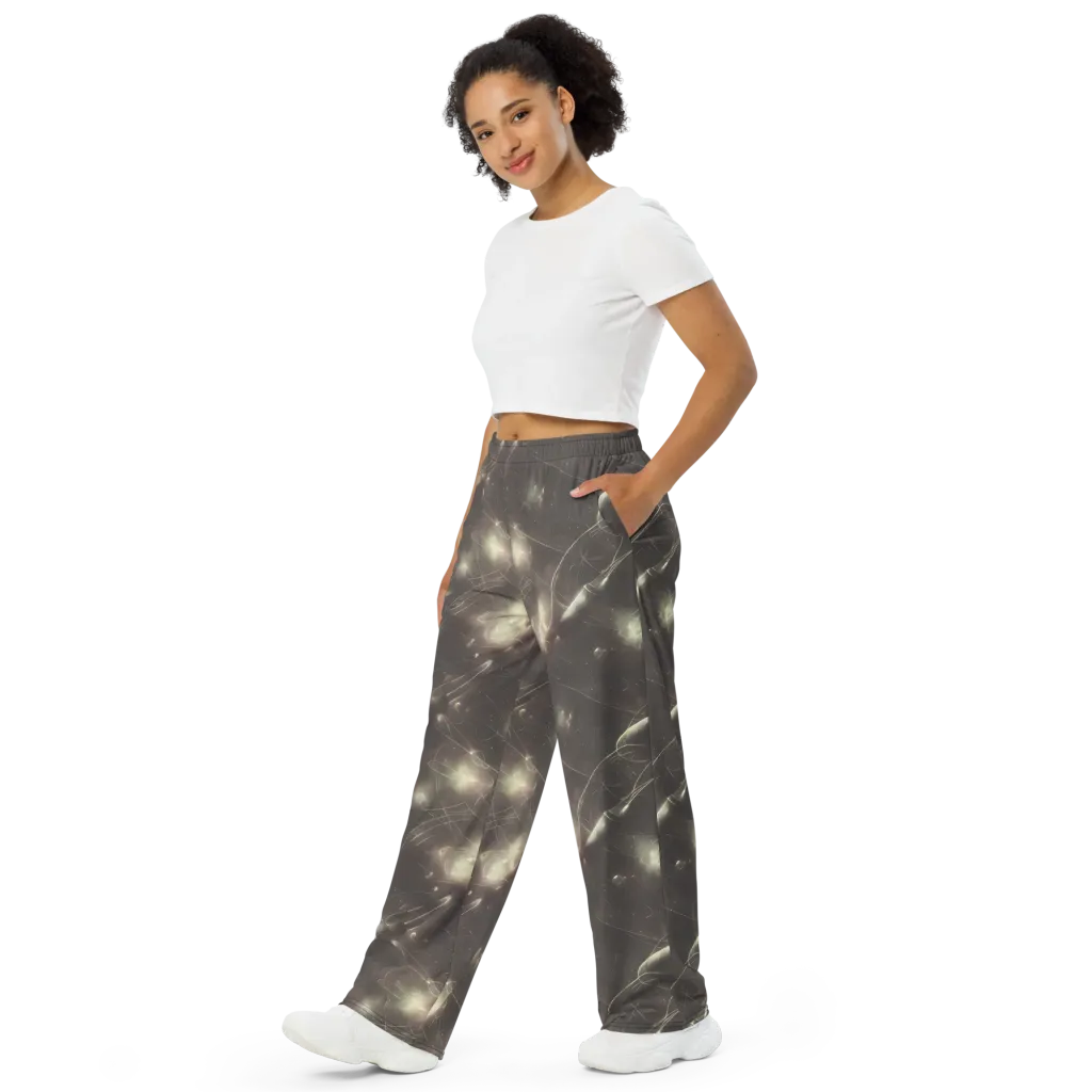 Nebula Veins on Wide-Leg Pants — Left Front