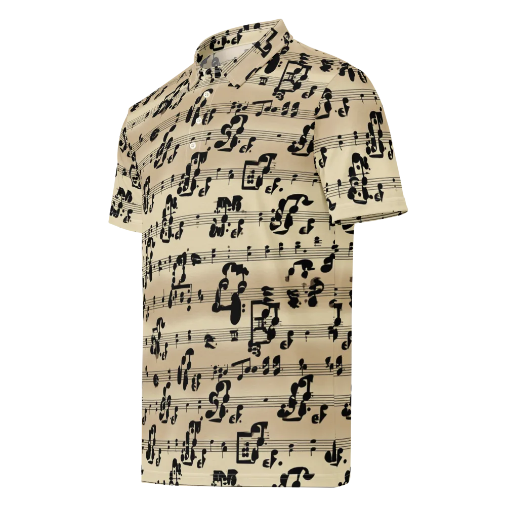 Midnight Melody on Men's Slim Fit Polo Shirt — Left Front