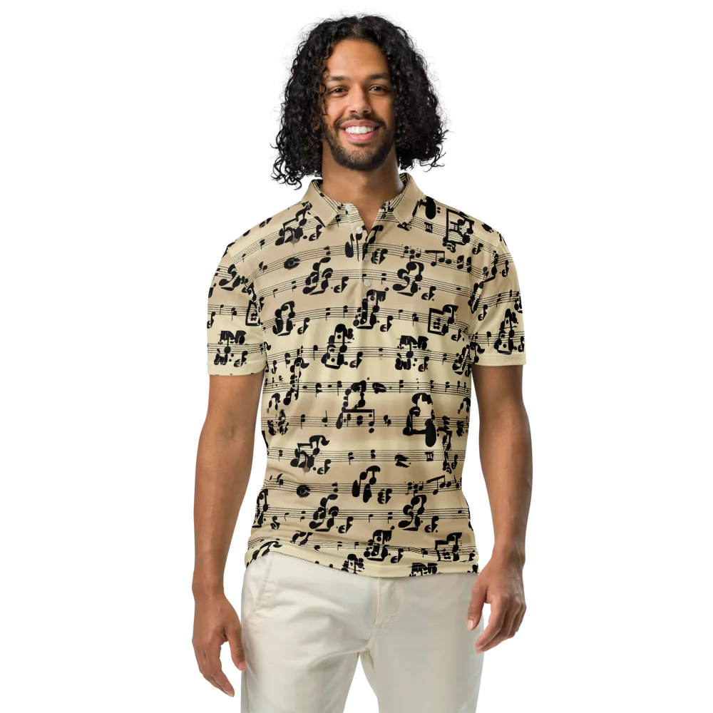 Midnight Melody on Men's Slim Fit Polo Shirt — Front