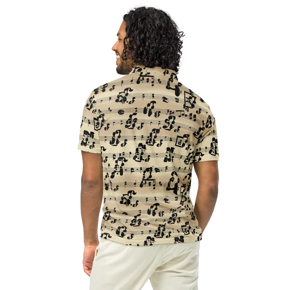Midnight Melody on Men's Slim Fit Polo Shirt — Back