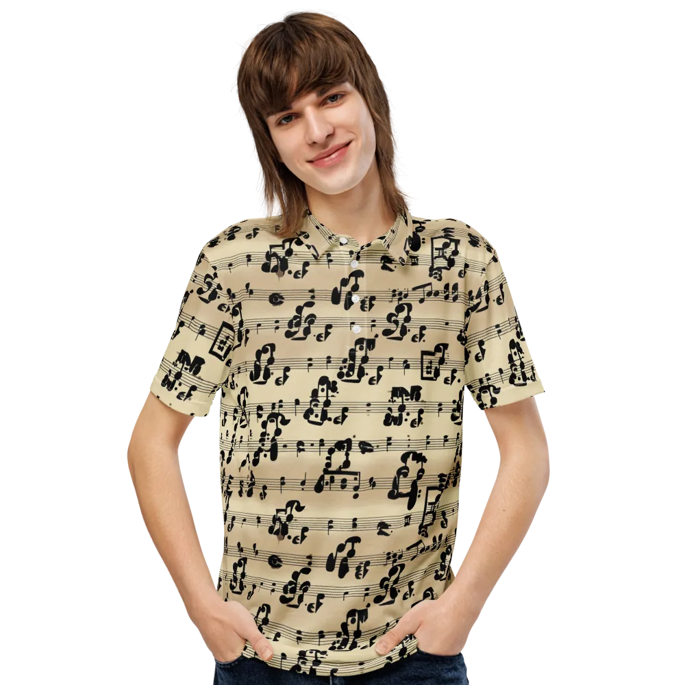 Midnight Melody on Men's Slim Fit Polo Shirt — Front