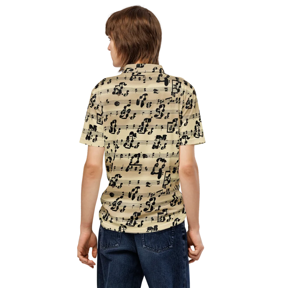 Midnight Melody on Men's Slim Fit Polo Shirt — Back