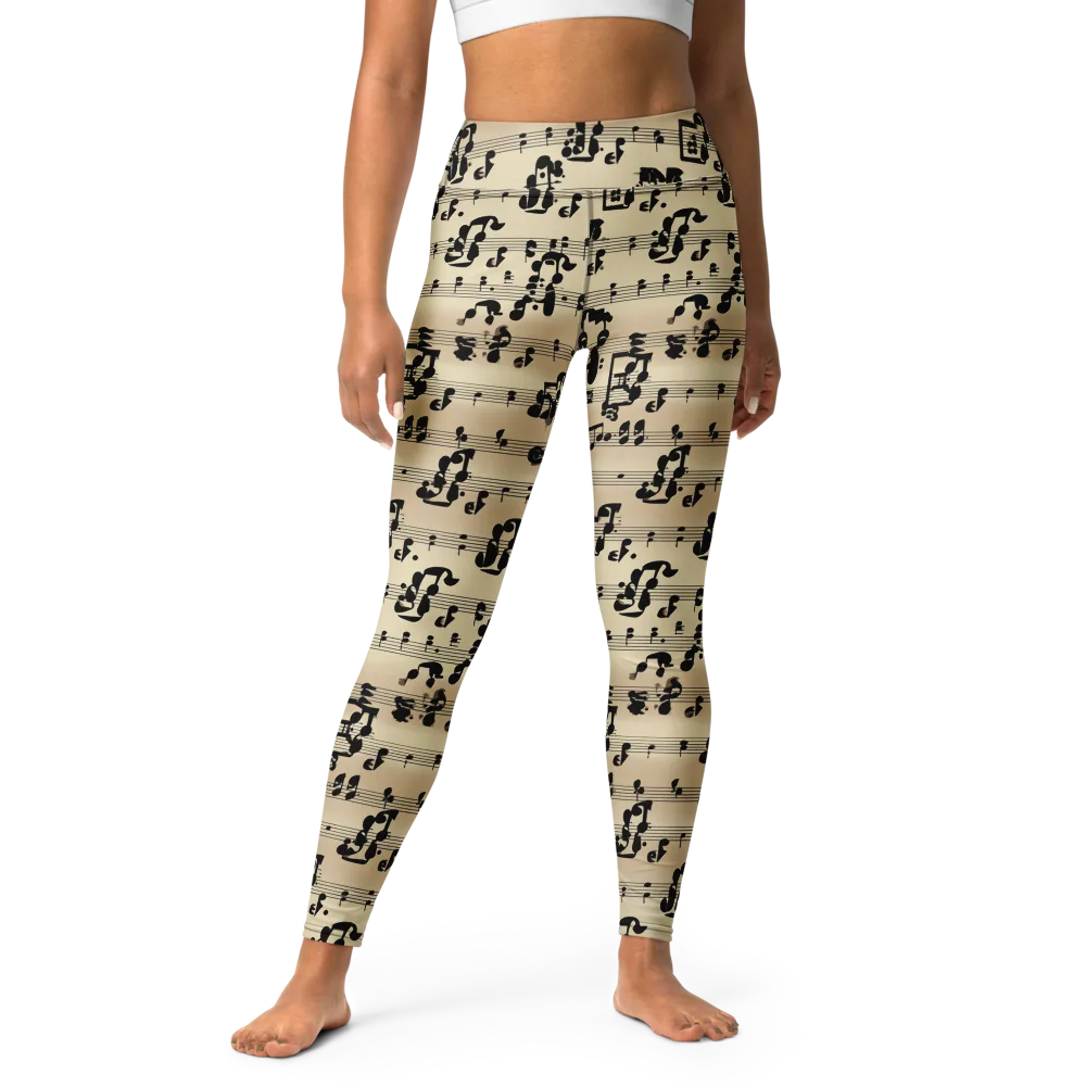 Midnight Melody on Yoga Leggings — Front