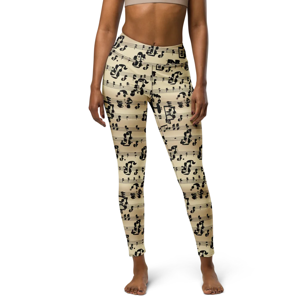 Midnight Melody on Yoga Leggings — Front