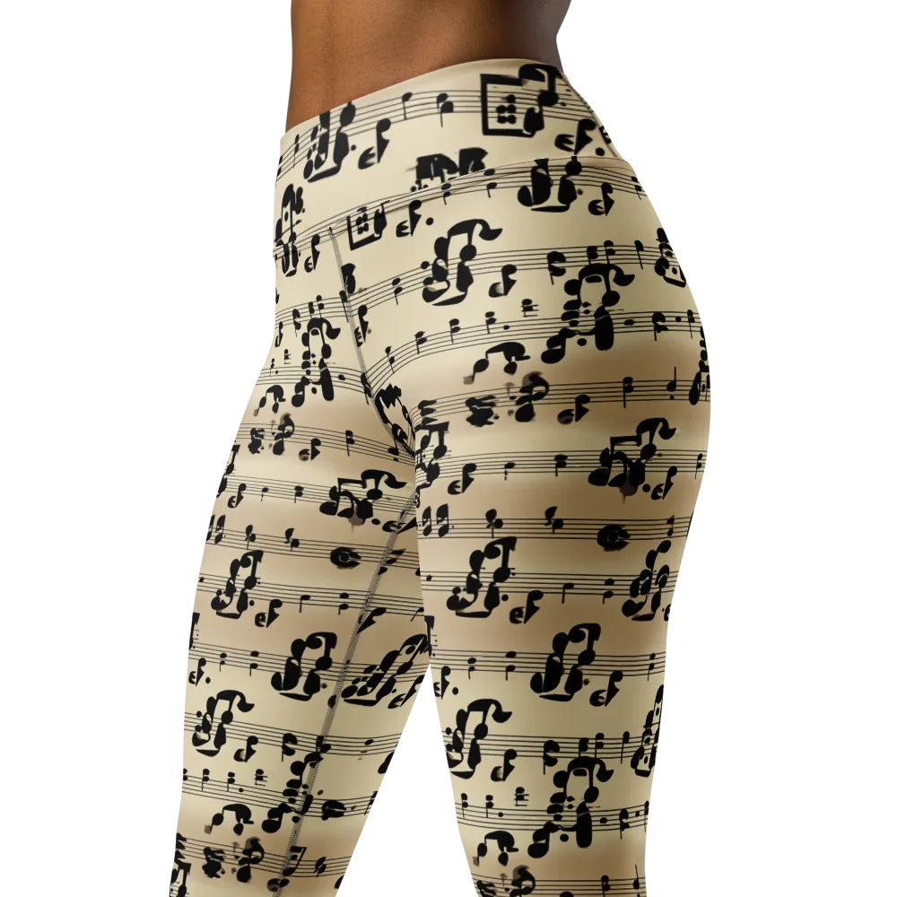 Midnight Melody on Yoga Leggings — Left Front