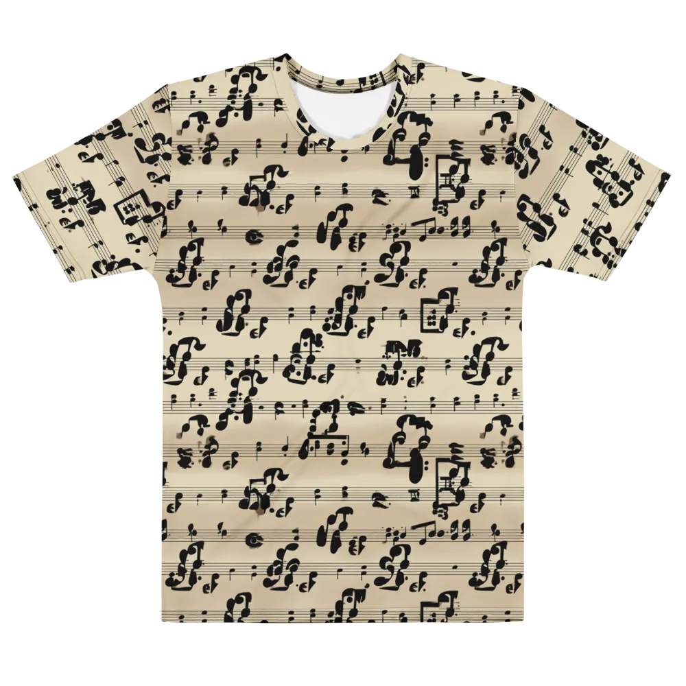 Midnight Melody on Men's Cotton Crew Neck T-Shirt — Front