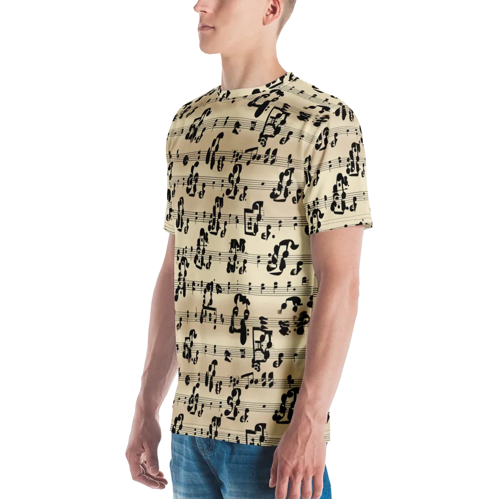 Midnight Melody on Men's Crew Neck T-Shirt — Left