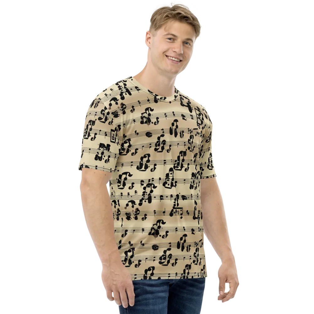 Midnight Melody on Men's Crew Neck T-Shirt — Right