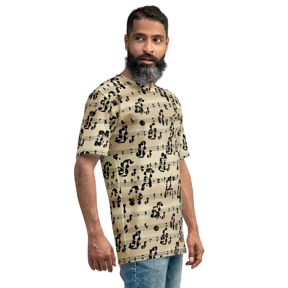 Midnight Melody on Men's Crew Neck T-Shirt — Right