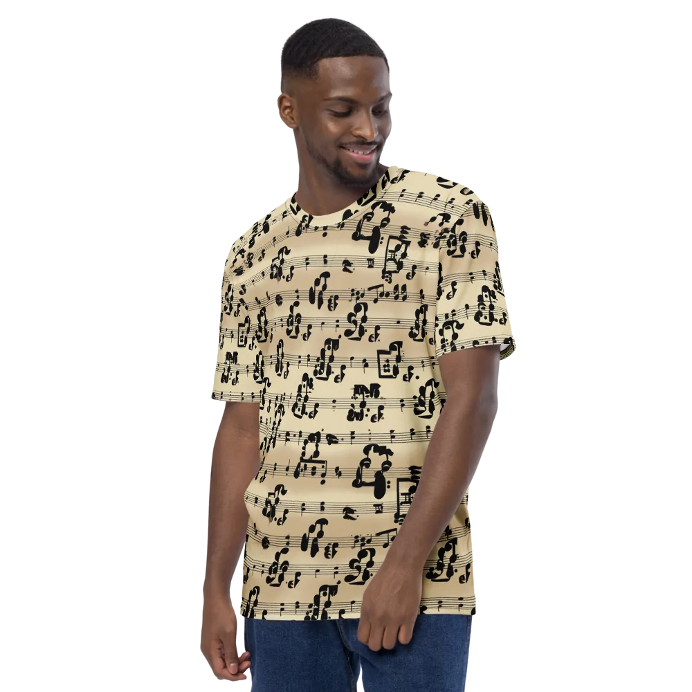 Midnight Melody on Men's Crew Neck T-Shirt — Left