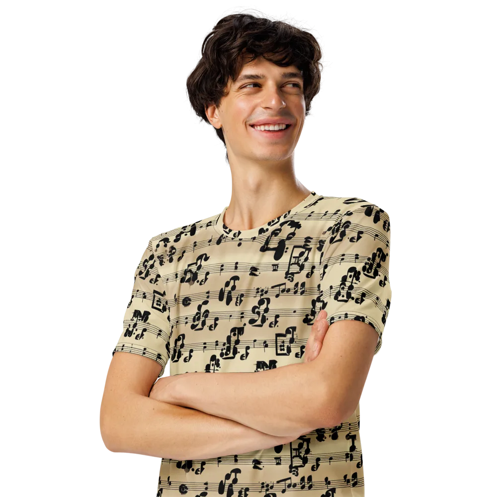 Midnight Melody on Men's Crew Neck T-Shirt — Left Front