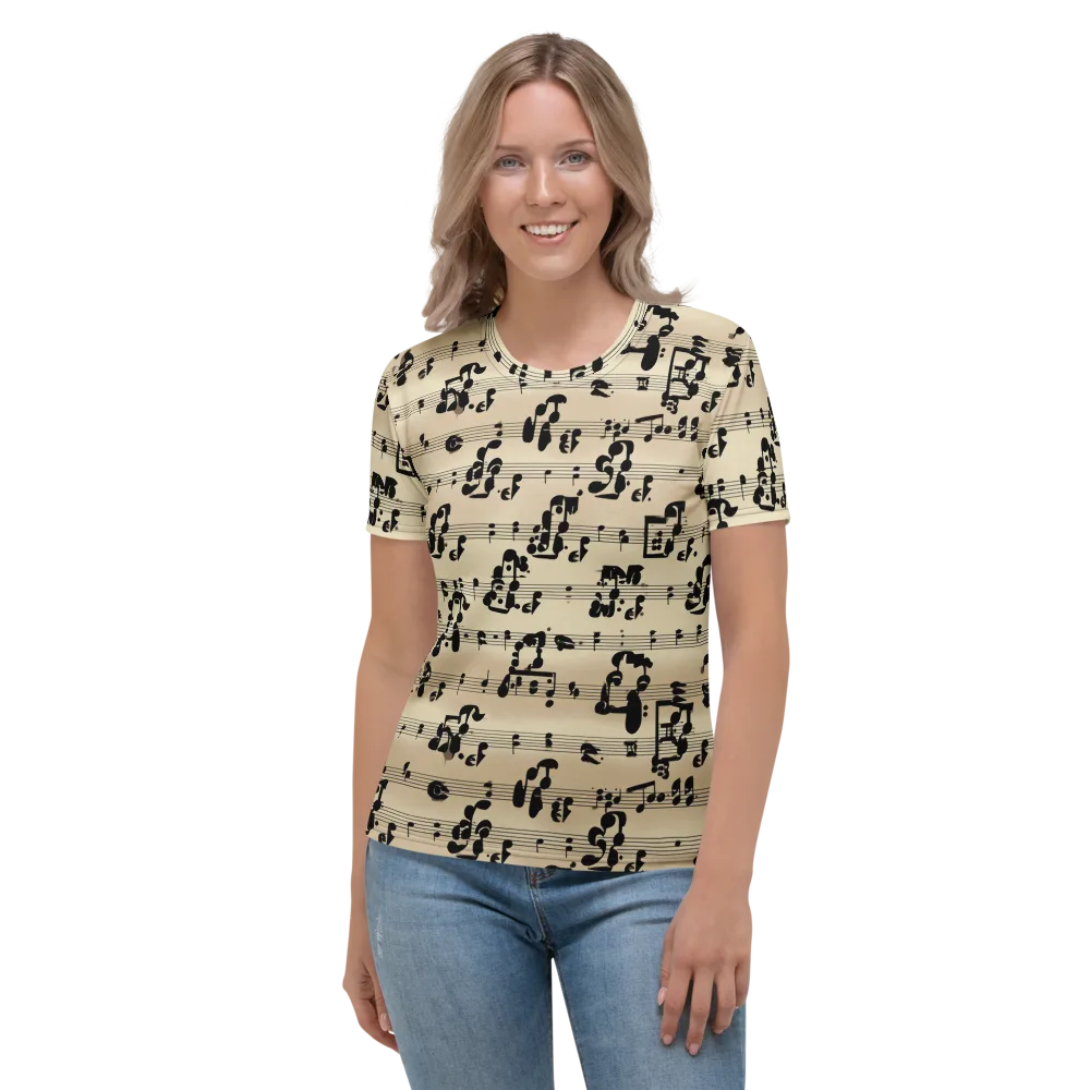 Midnight Melody on Women's Crew Neck T-Shirt — Front