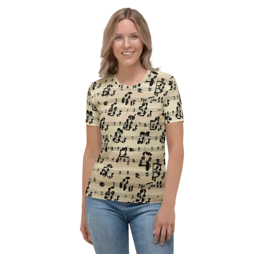Midnight Melody on a Women's Crew Neck T-Shirt