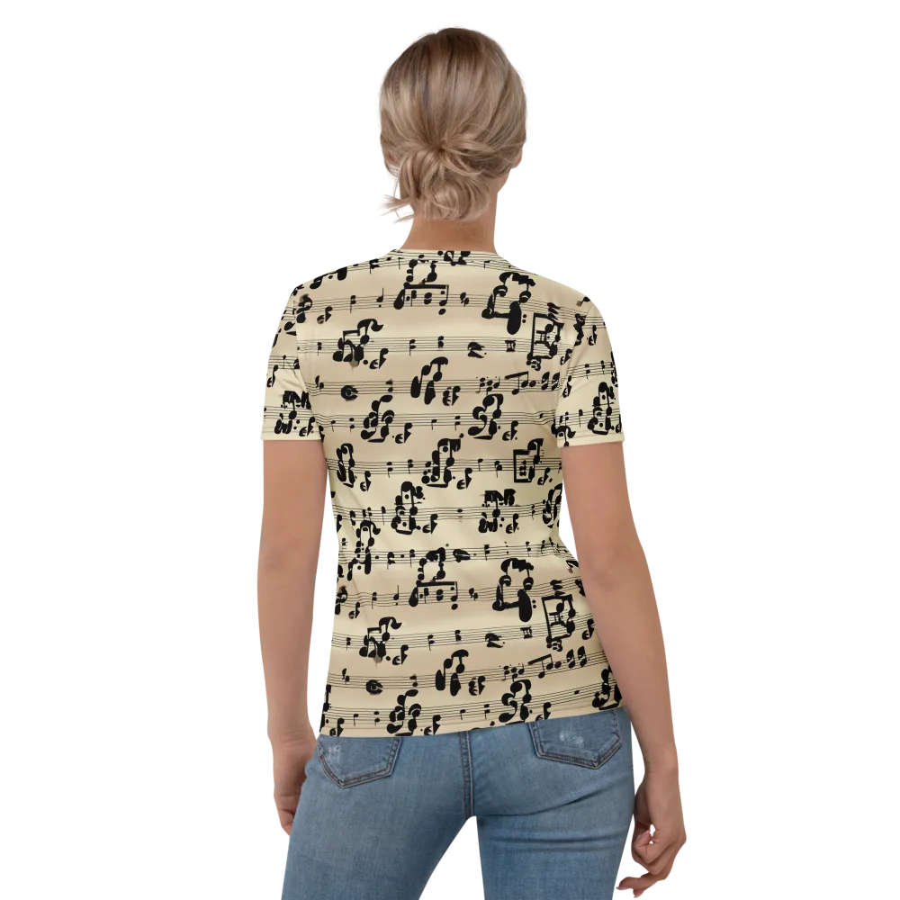 Midnight Melody on Women's Crew Neck T-Shirt — Back