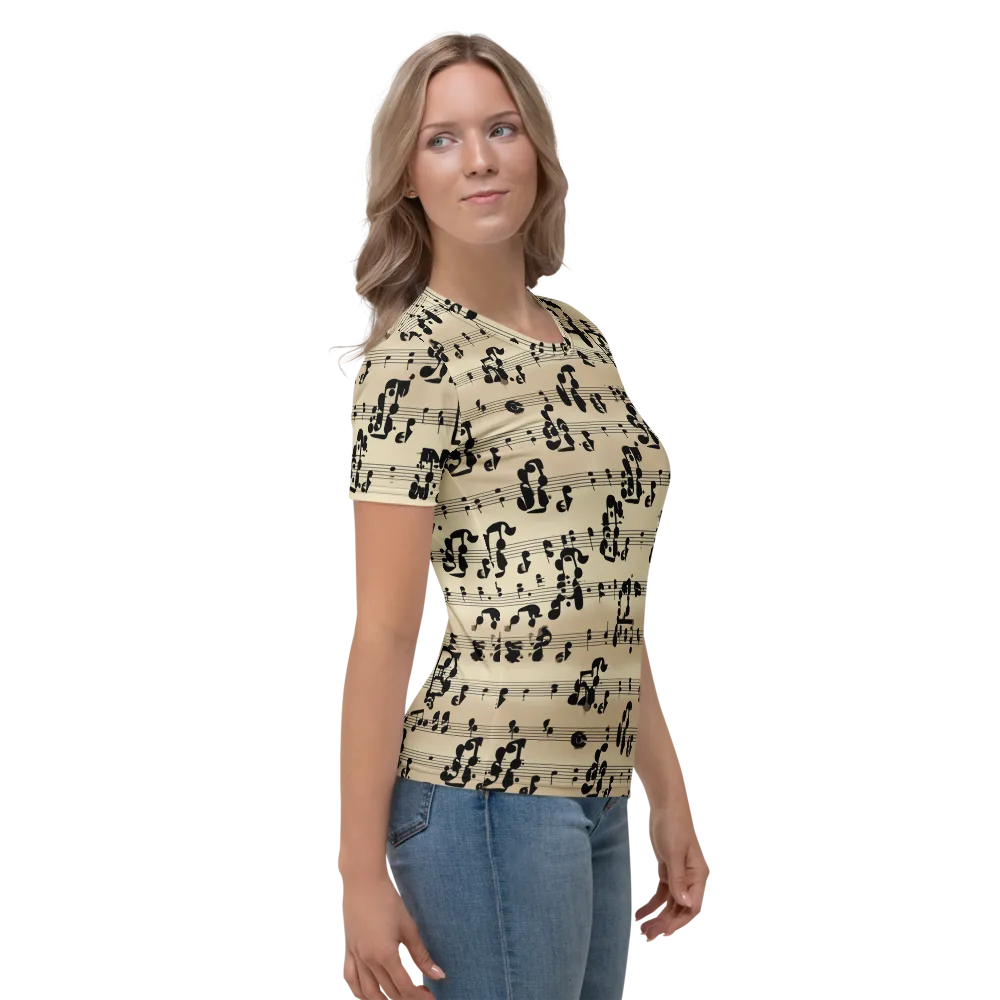 Midnight Melody on Women's Crew Neck T-Shirt — Right
