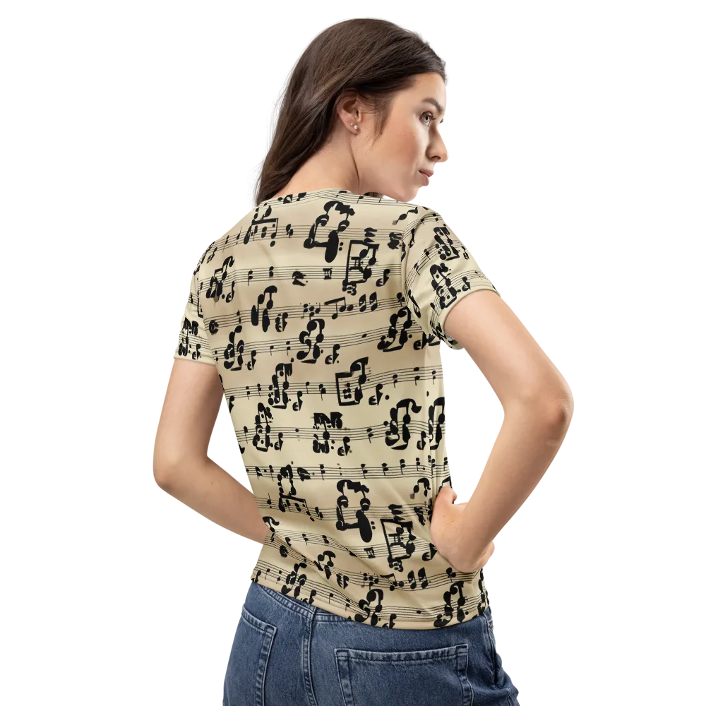 Midnight Melody on Women's Crew Neck T-Shirt — Back