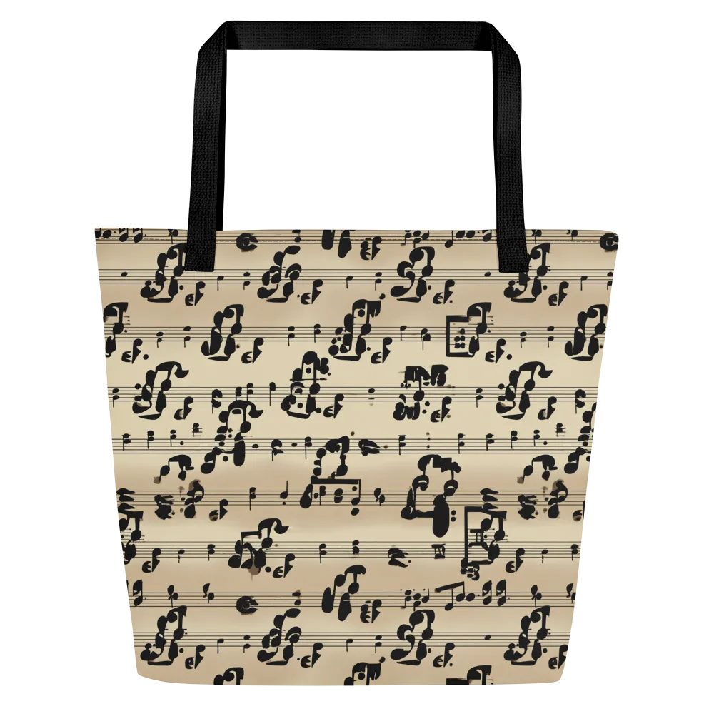 Midnight Melody on Large Tote Bag W/ Pocket — Front