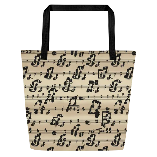 Midnight Melody on a Large Tote Bag W/ Pocket