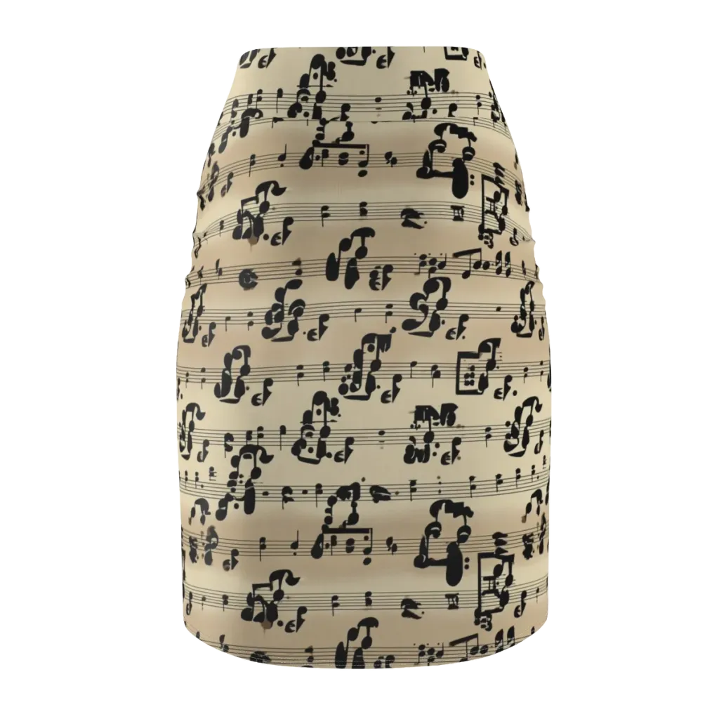 Midnight Melody on Pencil Skirt — Back