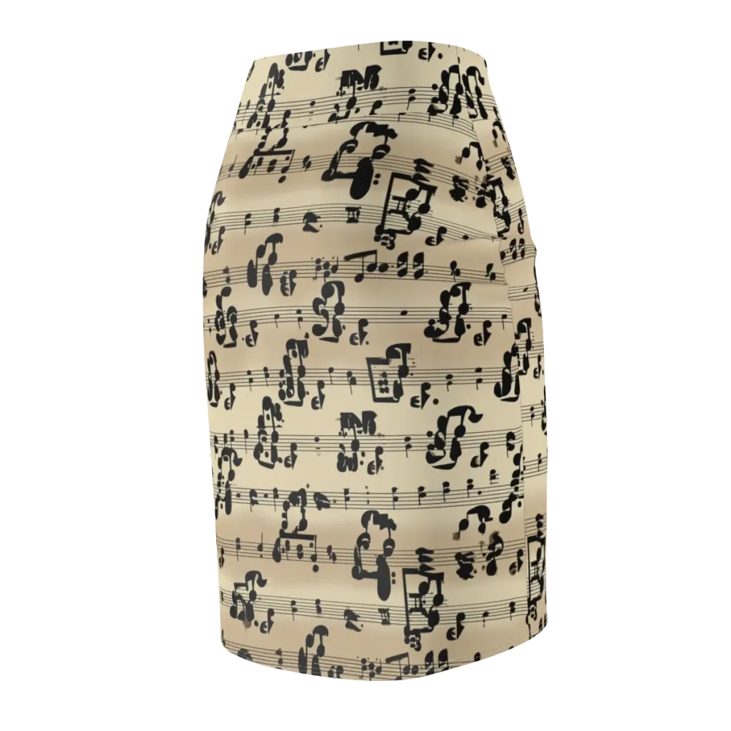 Midnight Melody on Pencil Skirt — Back Side