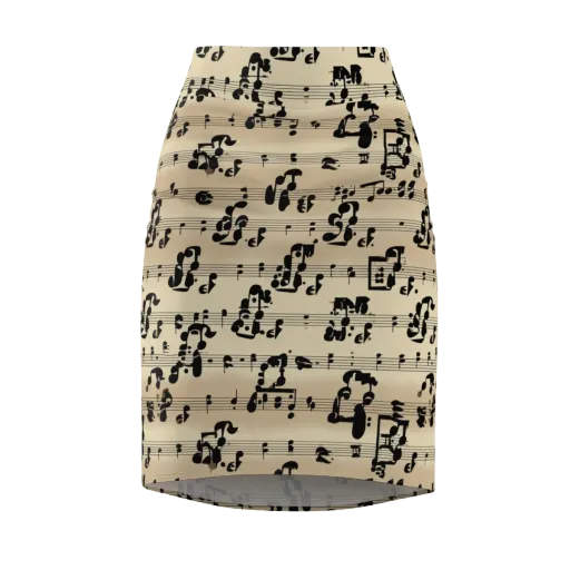 Midnight Melody on a Pencil Skirt