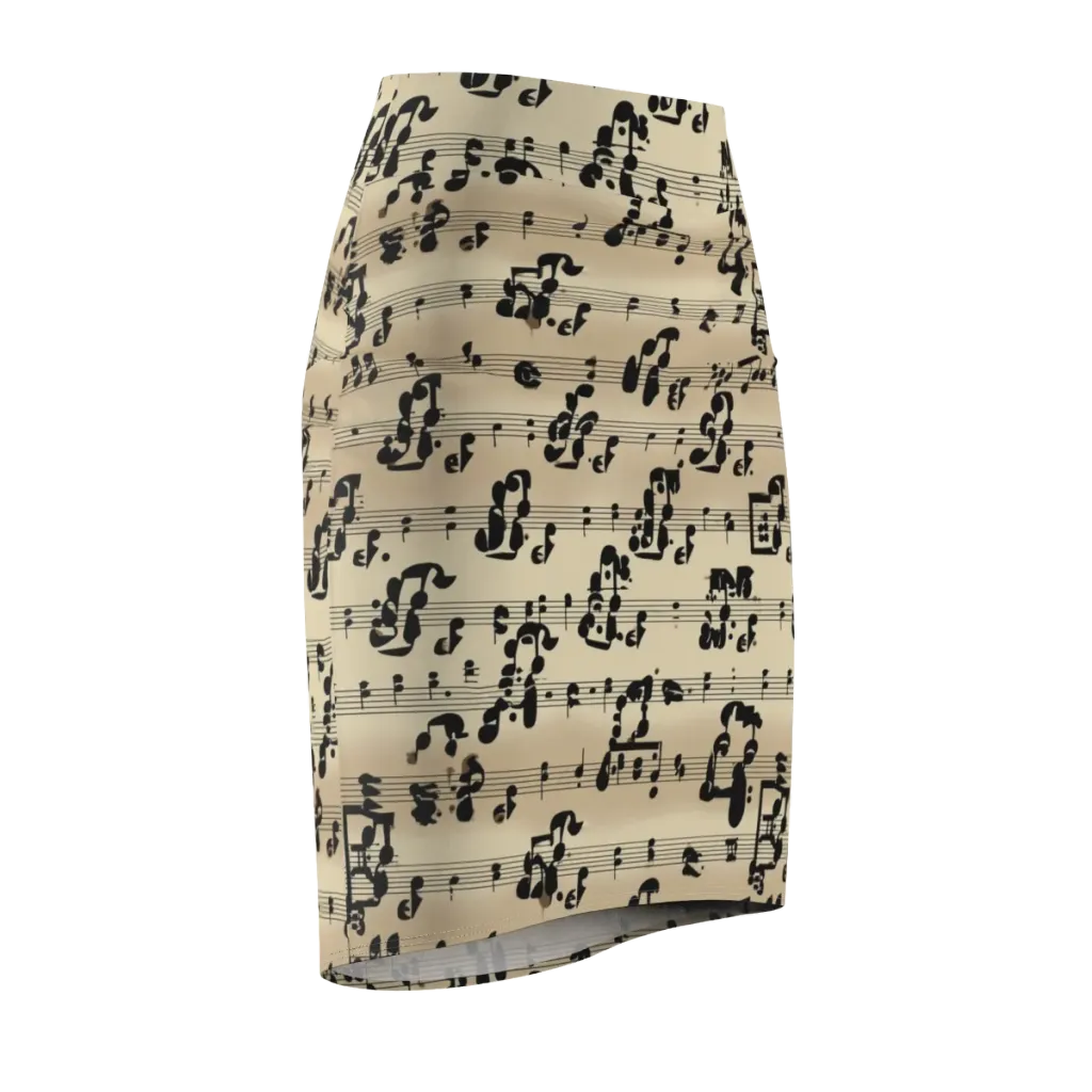 Midnight Melody on Pencil Skirt — Front Side