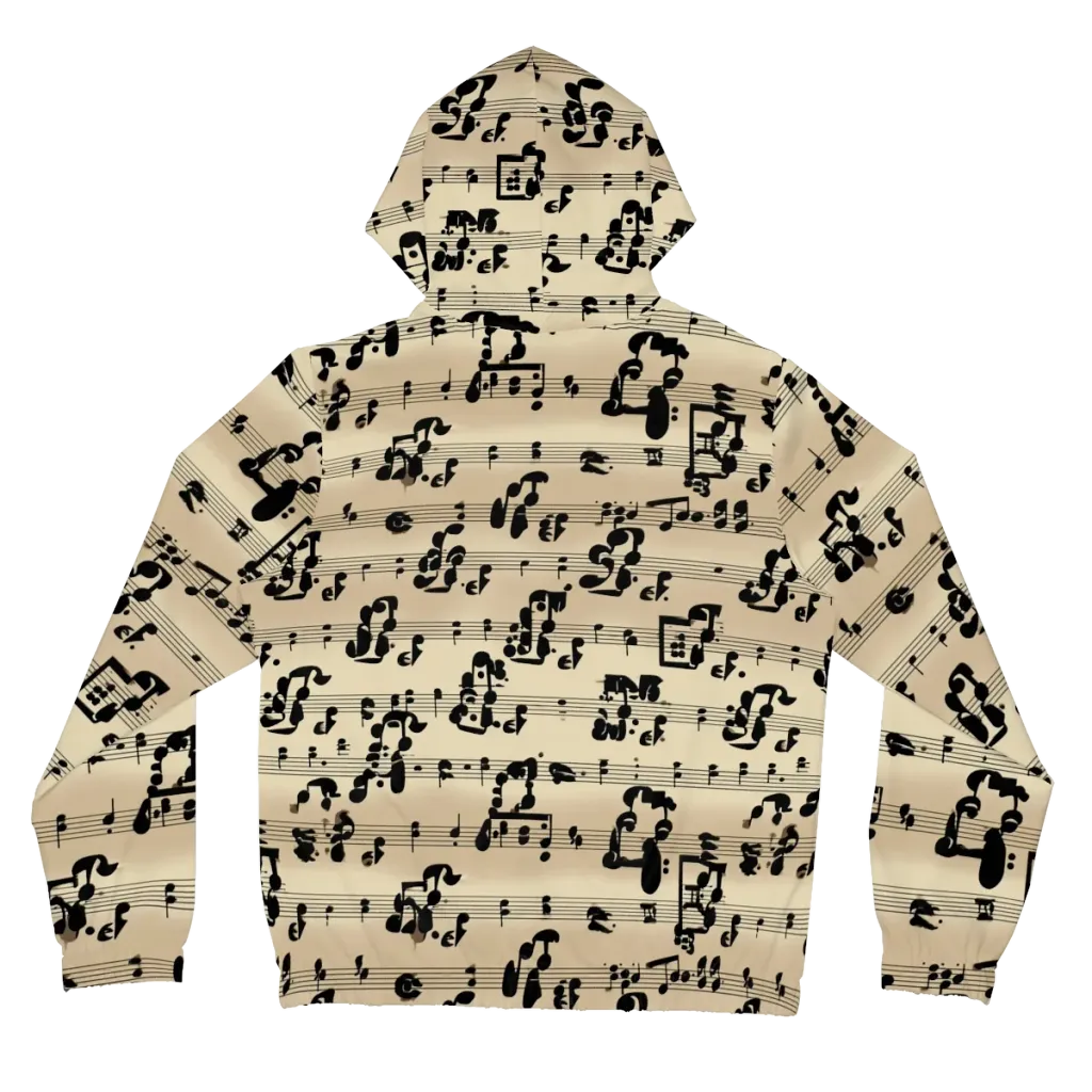 Midnight Melody on Women's Full-Zip Hoodie — Back