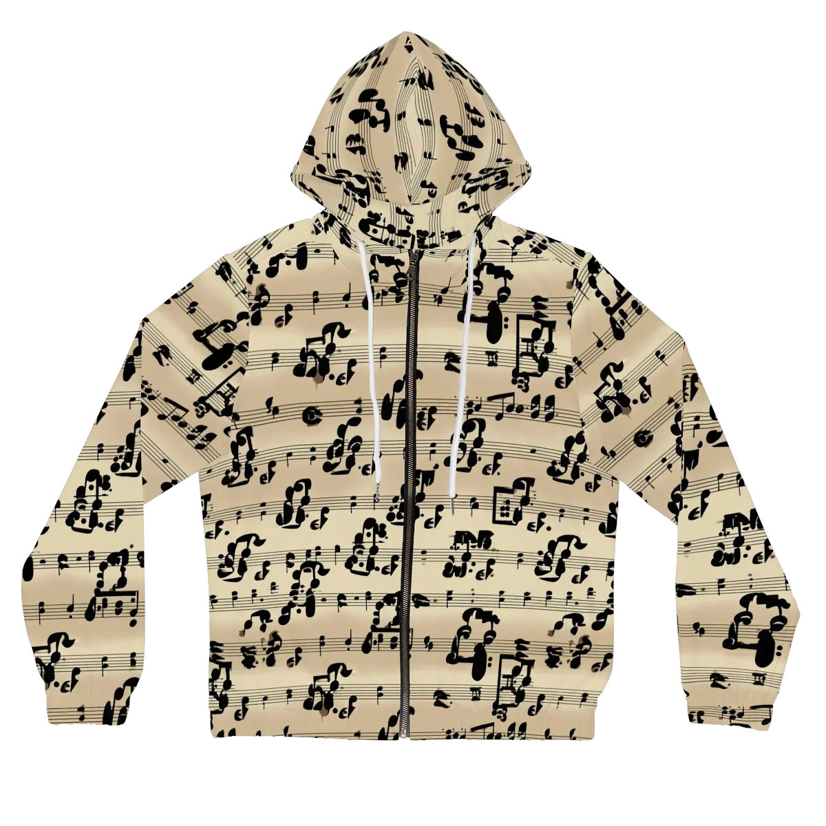 Midnight Melody on Women's Full-Zip Hoodie — Front