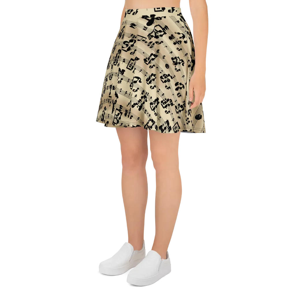 Midnight Melody on Skater Skirt — Left