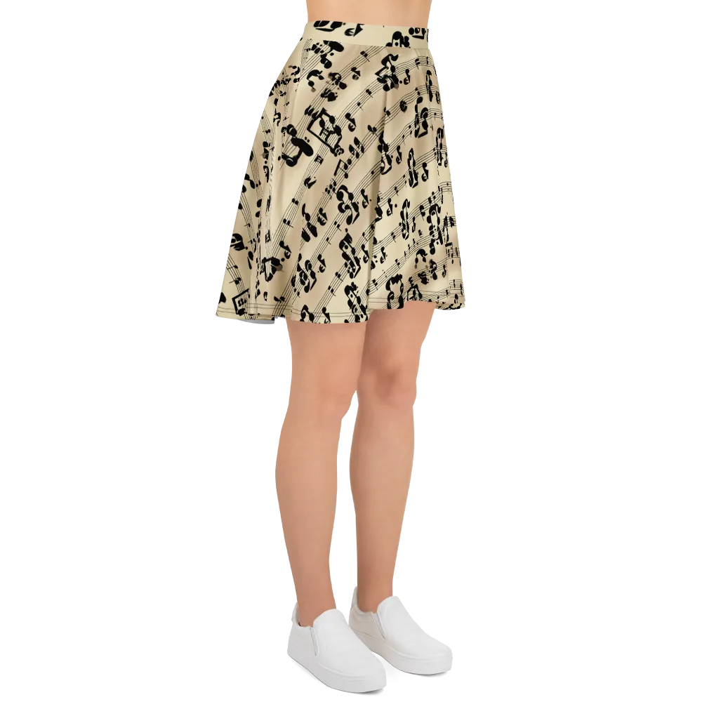 Midnight Melody on Skater Skirt — Right