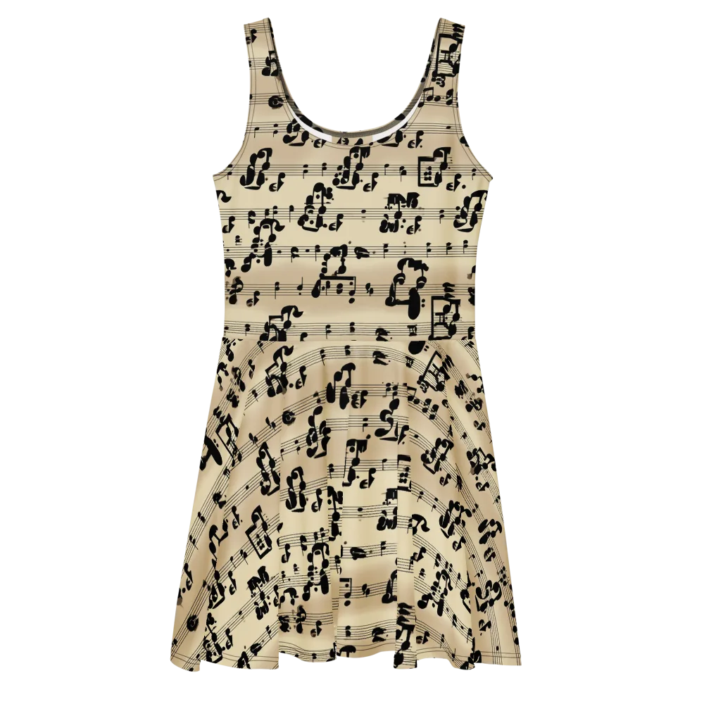 Midnight Melody on Skater Dress — Front