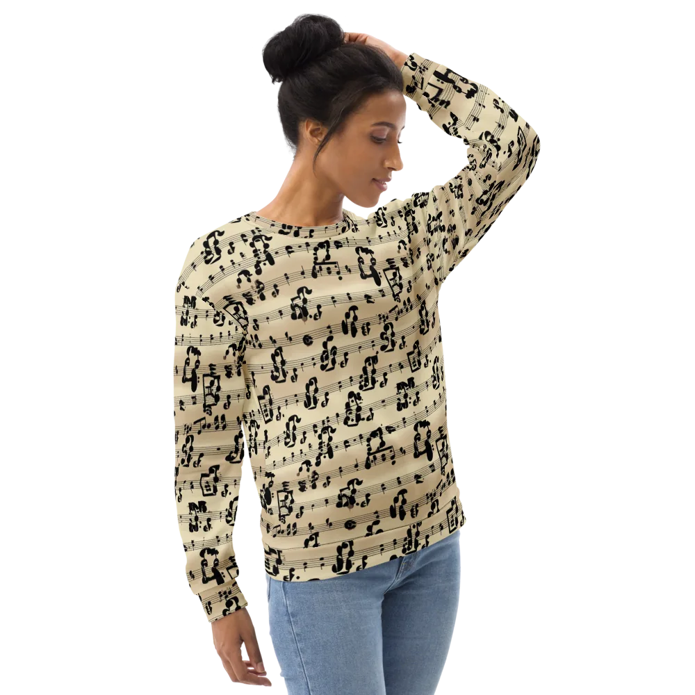 Midnight Melody on Sweatshirt — Right Front