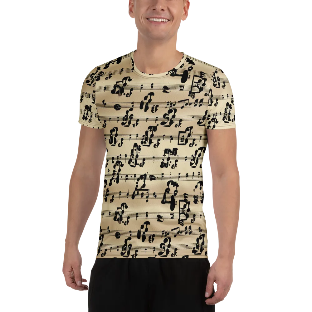 Midnight Melody on Men's Athletic T-Shirt — Front