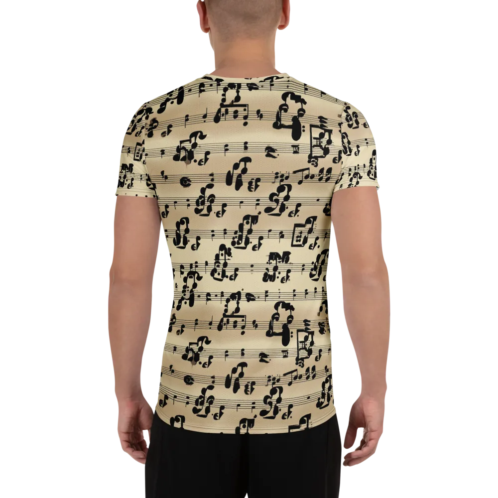 Midnight Melody on Men's Athletic T-Shirt — Back