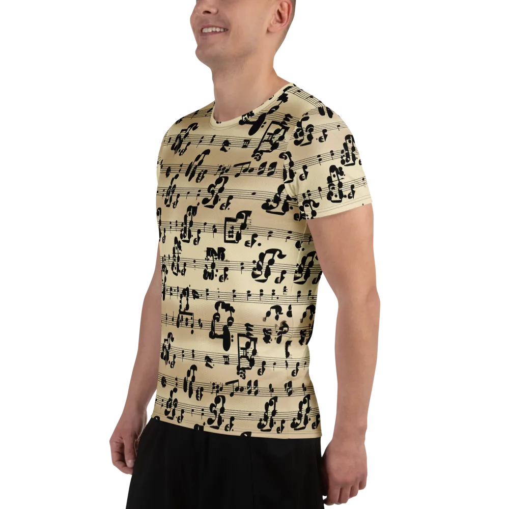 Midnight Melody on Men's Athletic T-Shirt — Left
