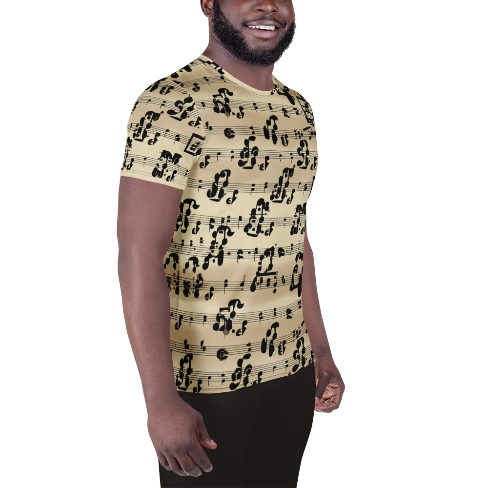 Midnight Melody on Men's Athletic T-Shirt — Right