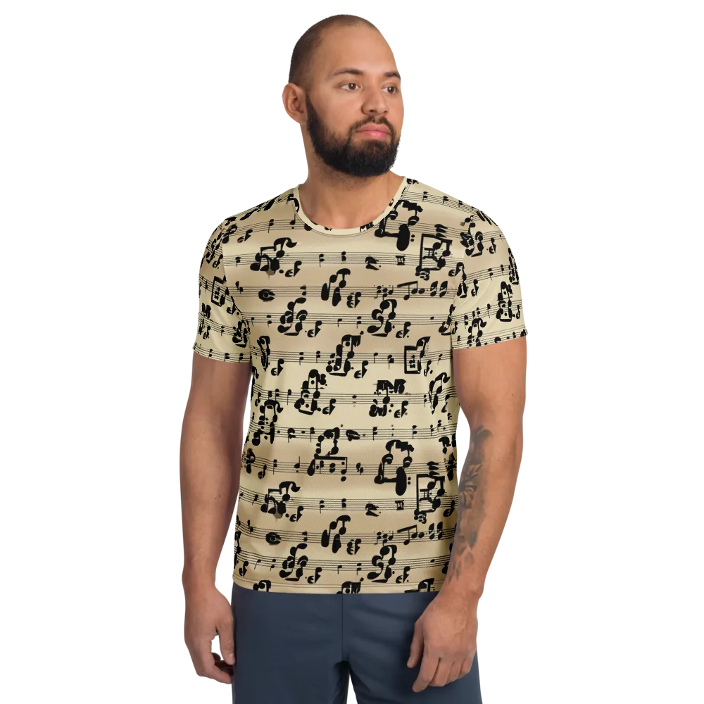 Midnight Melody on Men's Athletic T-Shirt — Front