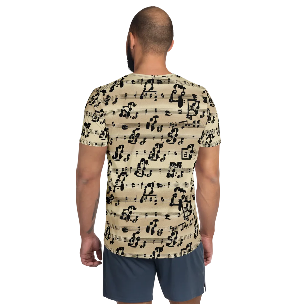 Midnight Melody on Men's Athletic T-Shirt — Back