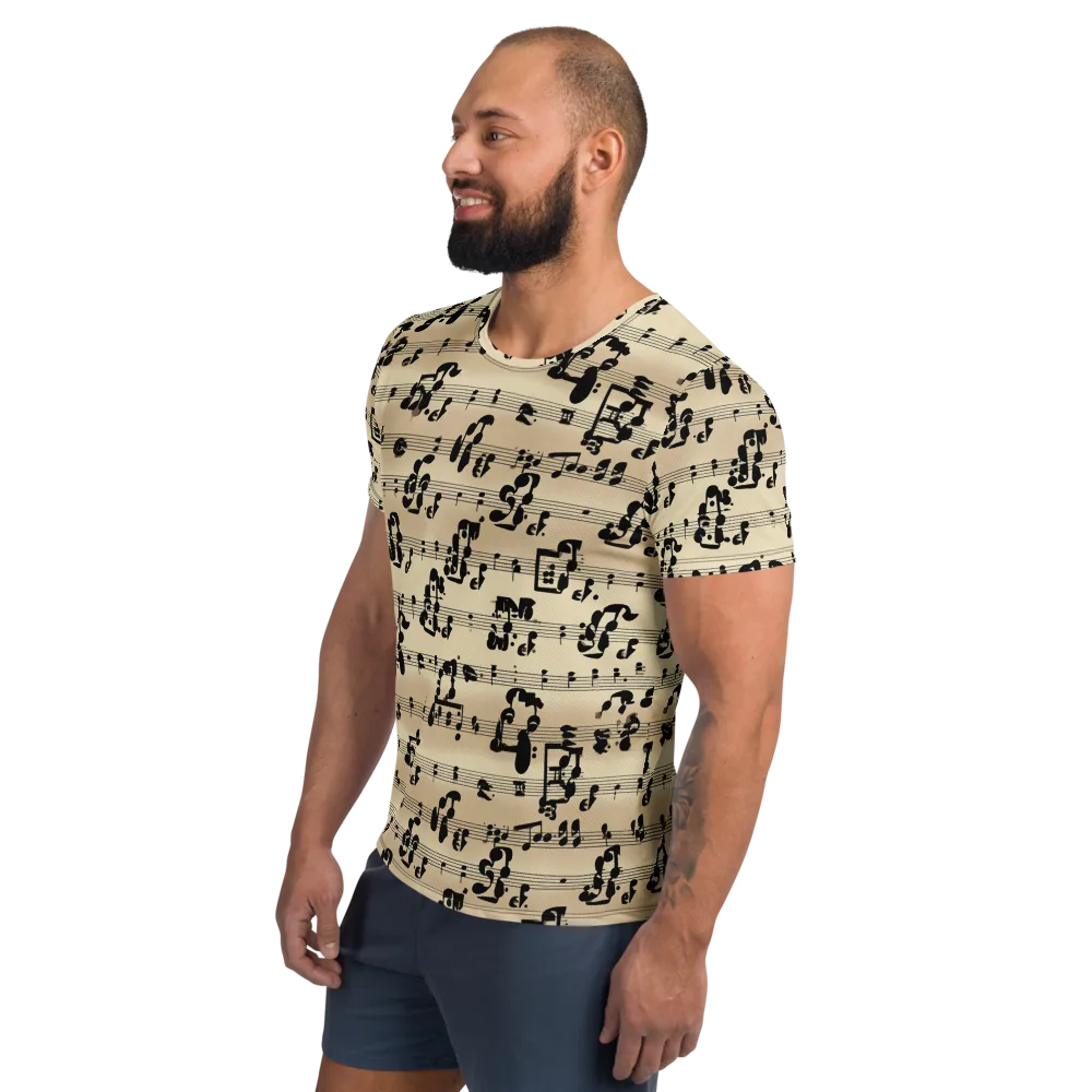 Midnight Melody on Men's Athletic T-Shirt — Left