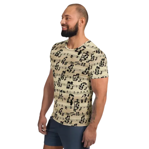 Midnight Melody on a Men's Athletic T-Shirt