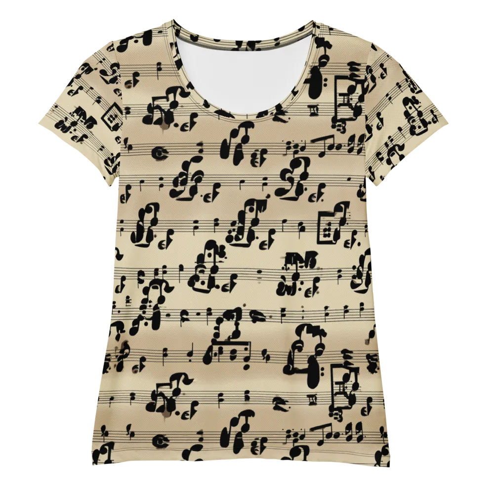 Midnight Melody on Women's Athletic T-Shirt — Front