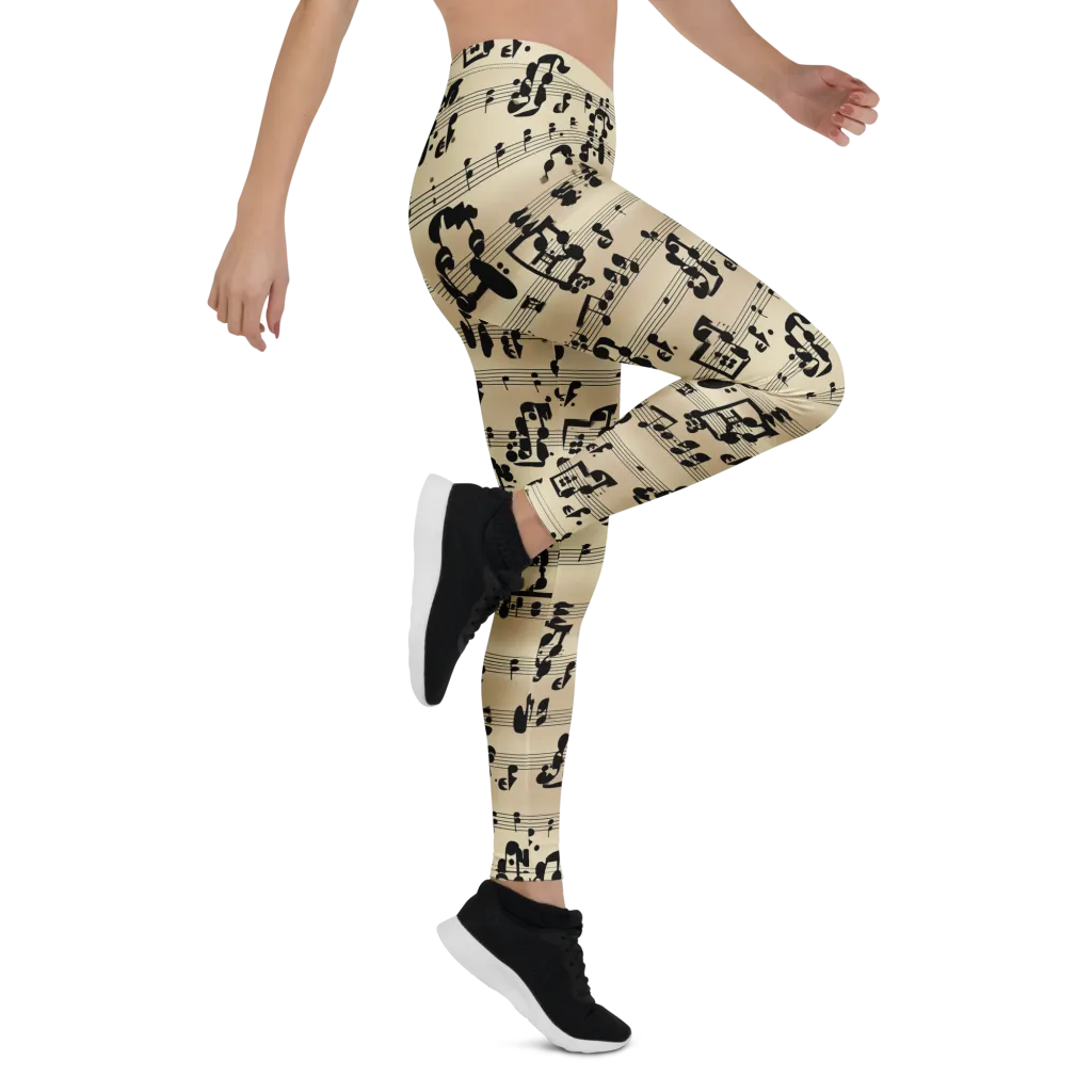 Midnight Melody on Leggings — Right
