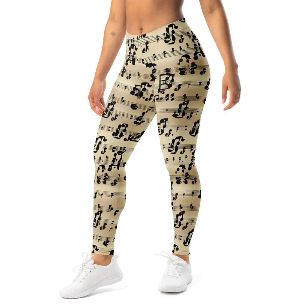Midnight Melody on Leggings — Left Front
