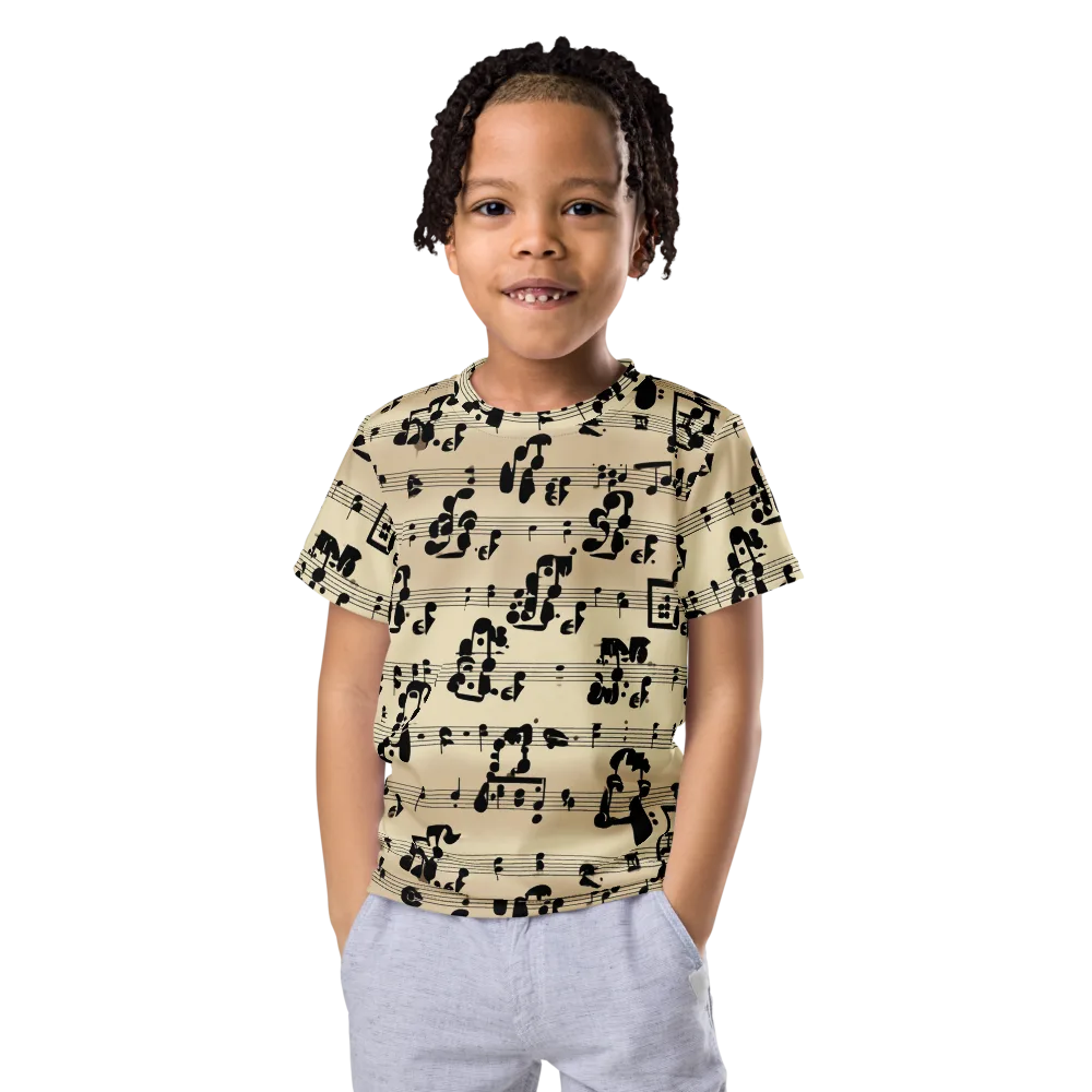 Midnight Melody on Kids Crew Neck T-Shirt — Front