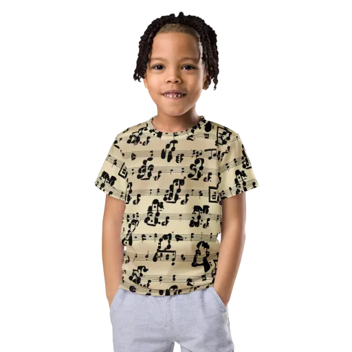 Midnight Melody on a Kids Crew Neck T-Shirt