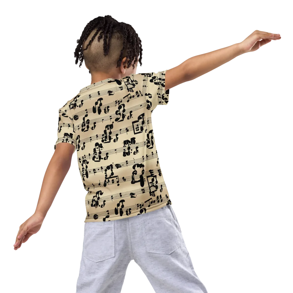 Midnight Melody on Kids Crew Neck T-Shirt — Back
